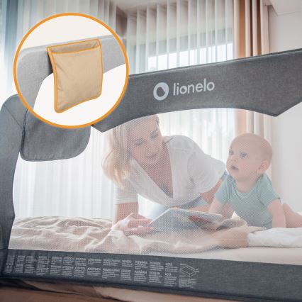Lionelo - Sängyn turvakaide HANNA harmaa melange