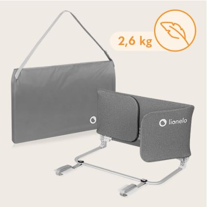 Lionelo - Sängyn turvakaide LORA XL, tummanharmaa