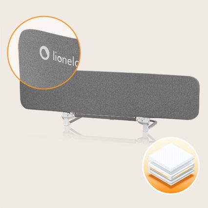 Lionelo - Sängyn turvakaide LORA XL, tummanharmaa