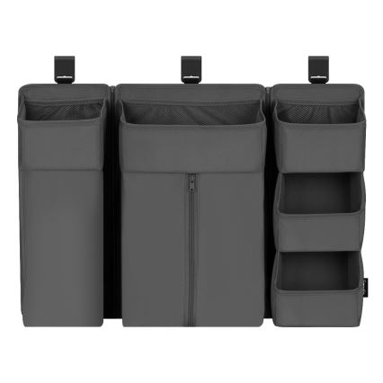 Lionelo - SIDEPOCKET 3-in-1 pinnasängyn järjestäjä, harmaa