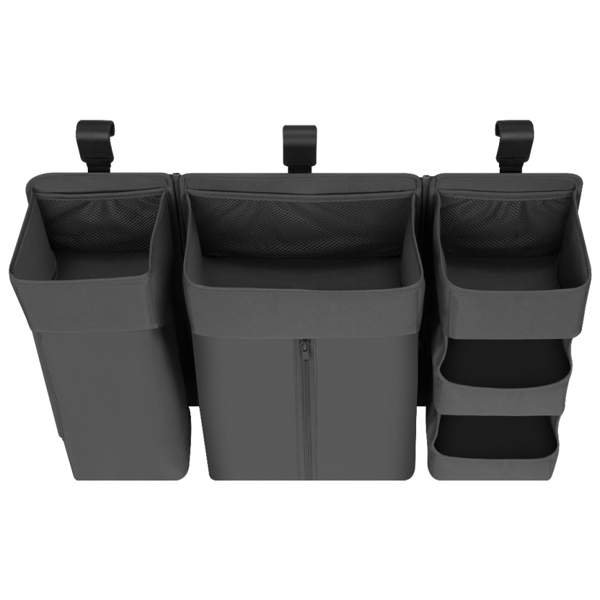 Lionelo - SIDEPOCKET 3-in-1 pinnasängyn järjestäjä, harmaa