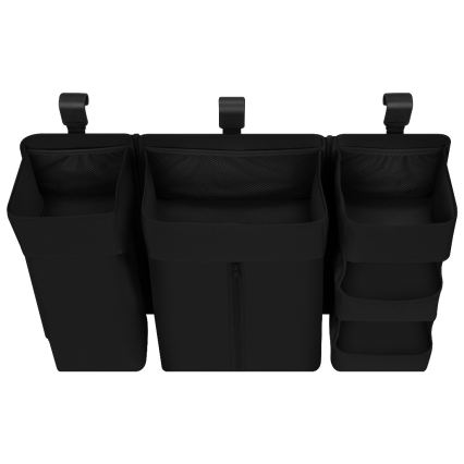 Lionelo - SIDEPOCKET 3-in-1 sängyn sivutasku, musta