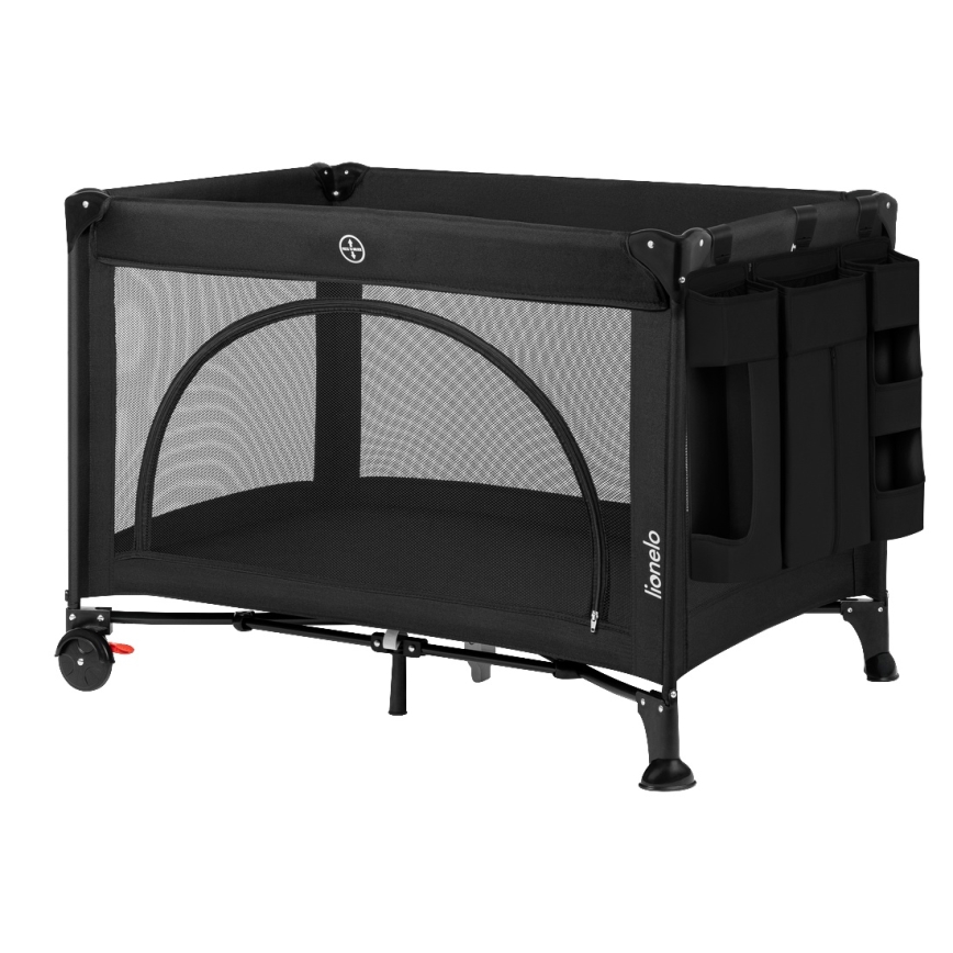 Lionelo - SIDEPOCKET 3-in-1 sängyn sivutasku, musta