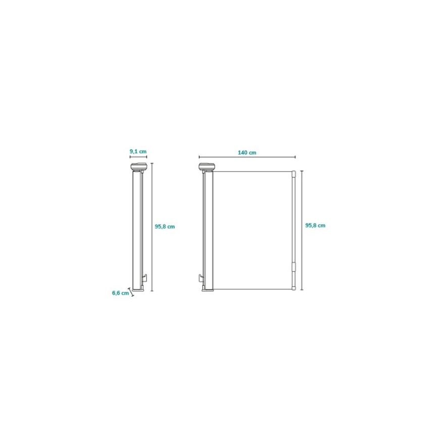 Lionelo - THEA turvaportti, valkoinen