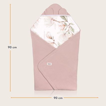 Lionelo - TRAVEL SWADDLE, turvakaukaloon sopiva kääre 90x90 cm beige magnolia