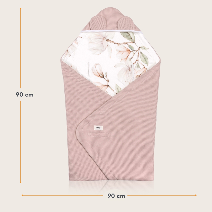 Lionelo - TRAVEL SWADDLE, turvakaukaloon sopiva kääre 90x90 cm beige magnolia