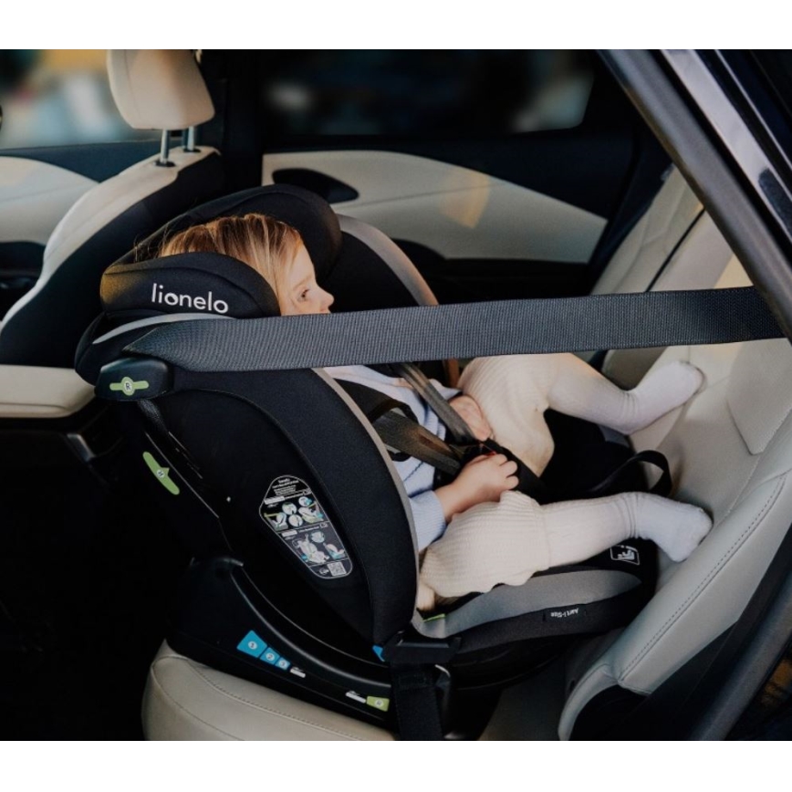 Lionelo - Turvaistuin AART i-Size 40-150 cm musta/harmaa