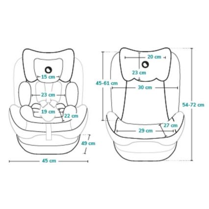 Lionelo - Turvaistuin AART i-Size 40-150 cm musta/harmaa