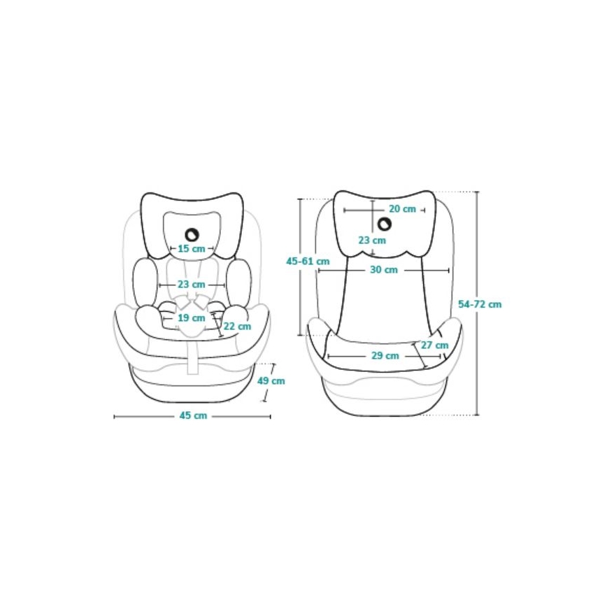 Lionelo - Turvaistuin AART i-Size 40-150 cm musta/harmaa