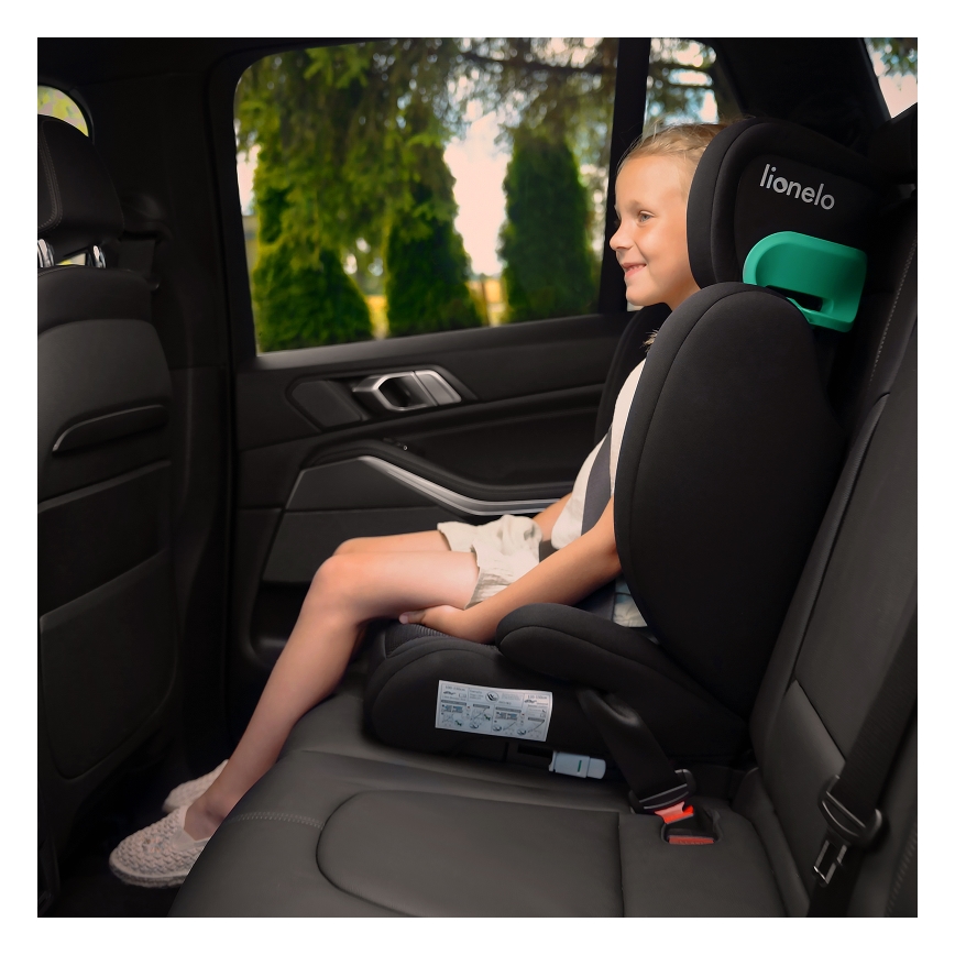 Lionelo - Turvaistuin HUGO i-Size 100-150 cm musta