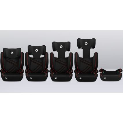 Lionelo - Turvaistuin HUGO i-Size 100-150 cm musta/punainen