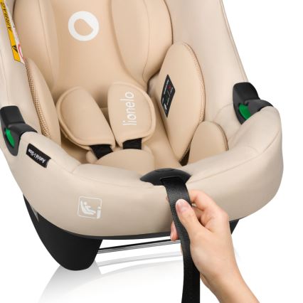 Lionelo - Turvaistuin jalustalla ASTRID SET i-Size 40-87 cm hiekanvärinen