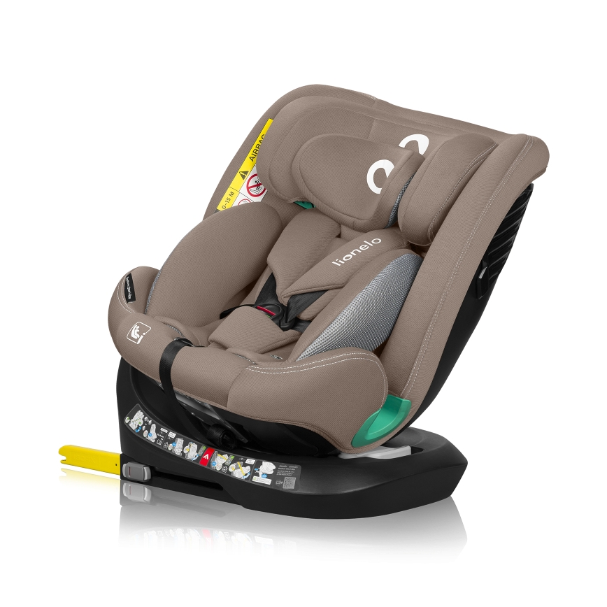 Lionelo - Kääntyvä turvaistuin jalustalla BASTIAAN ONE i-Size 40–150 cm hiekanvärinen