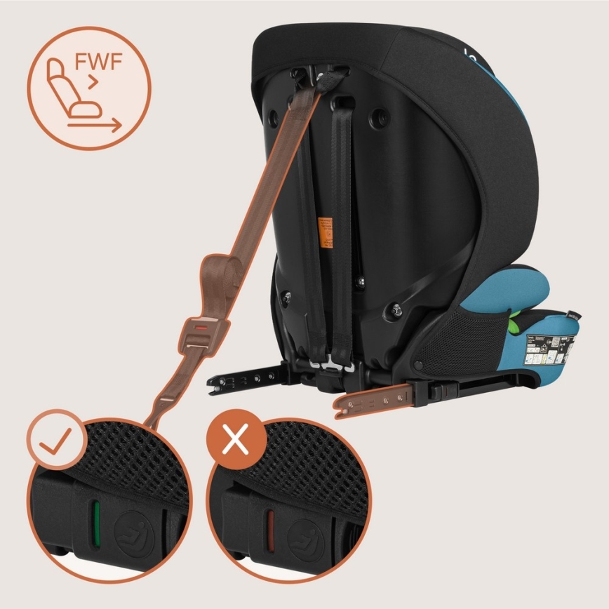 Lionelo - Turvaistuin LEVI FIX i-Size 76-150 cm Kobaltinsininen