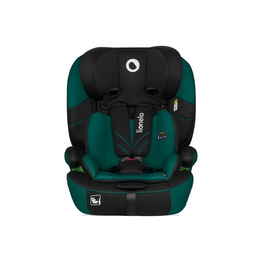Lionelo - Turvaistuin LEVI ONE i-Size 76-150 cm musta/vihreä