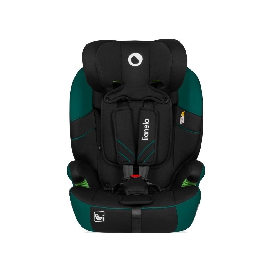 Lionelo - Turvaistuin LEVI ONE i-Size 76-150 cm musta/vihreä