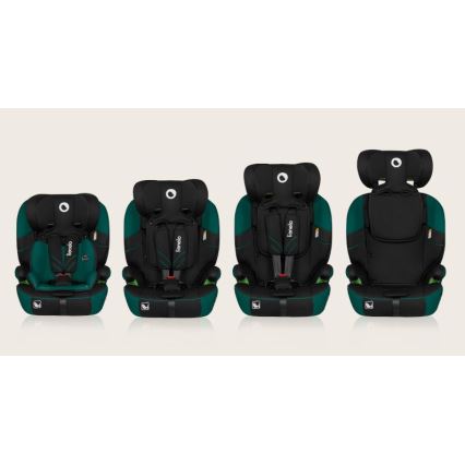 Lionelo - Turvaistuin LEVI ONE i-Size 76-150 cm musta/vihreä