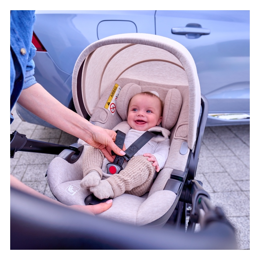 Lionelo - Turvaistuin MOXIE i-Size 40-87 cm Beige Sand