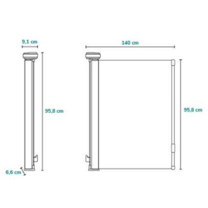 Lionelo - Turvaportti THEA harmaa
