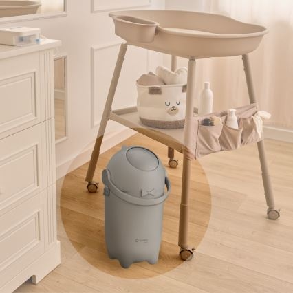 Lionelo - Vaippajäteastia PUREBIN 10 l Harmaa