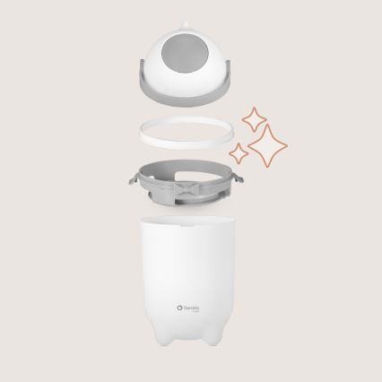 Lionelo - Vaippakori PUREBIN 10 l valkoinen
