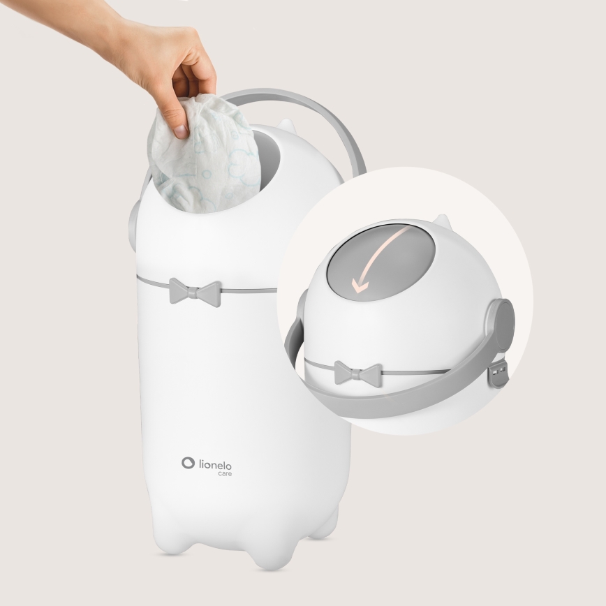 Lionelo - Vaippakori PUREBIN 10 l valkoinen