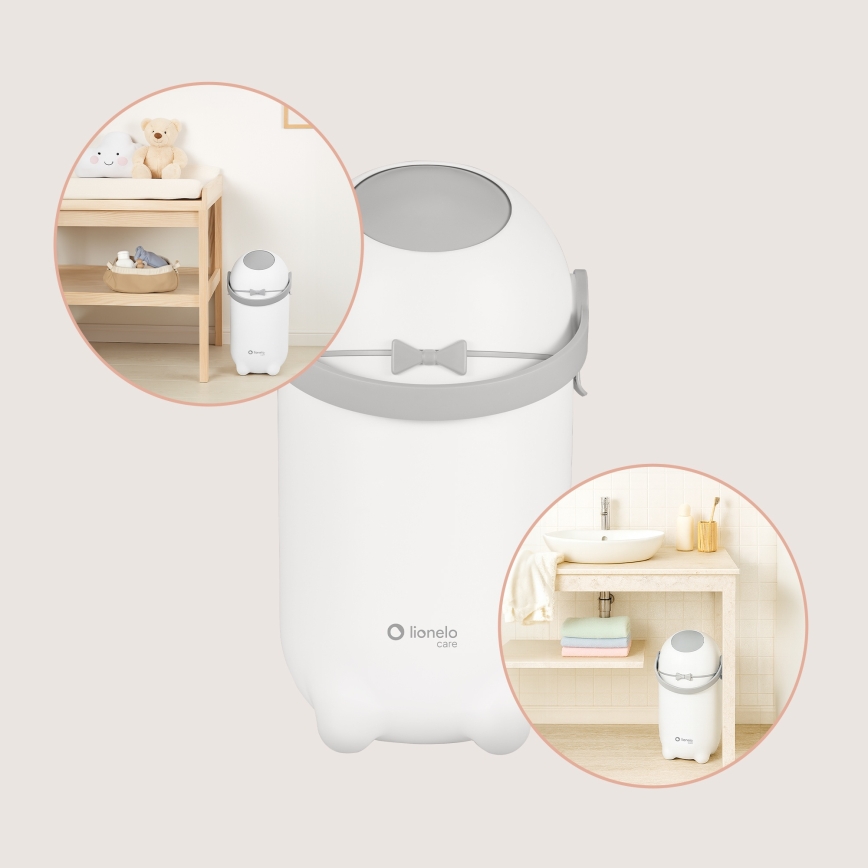 Lionelo - Vaippakori PUREBIN 10 l valkoinen