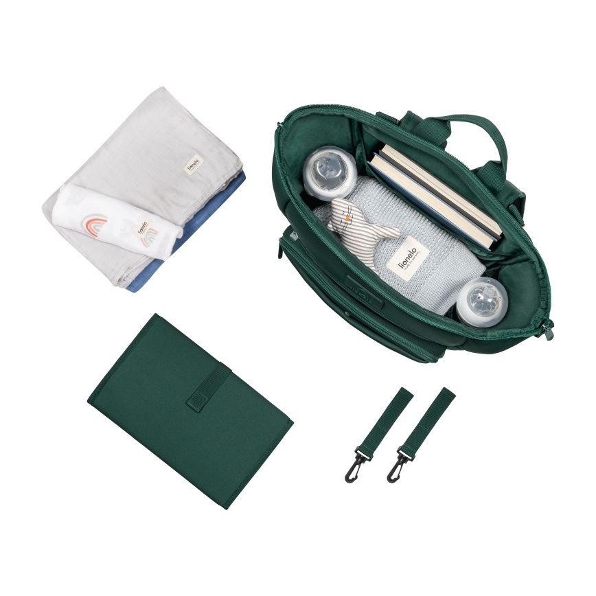 Lionelo - Vaippalaukku rattaisiin CUBE Green Forest