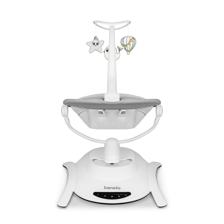 Lionelo - Vauvakeinu melodialla BELLA Grey Concrete + kaukosäädin