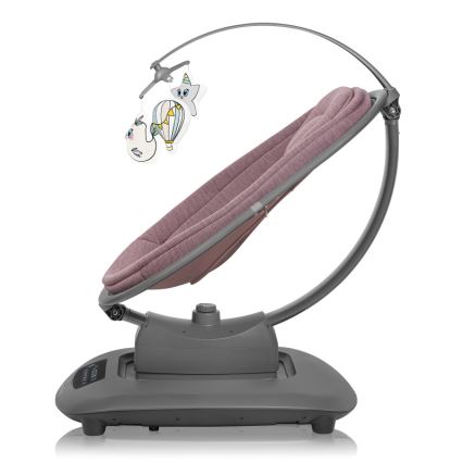 Lionelo - Vauvakeinu melodialla BLOSSOM Pink Mauve + kaukosäädin