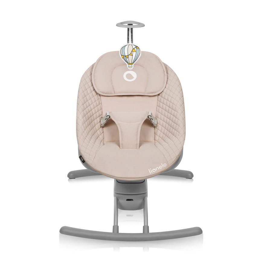 Lionelo - Vauvakeinu RIO melodialla 4xC Beige Latte + kaukosäädin