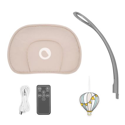 Lionelo - Vauvakeinu RIO melodialla 4xC Beige Latte + kaukosäädin