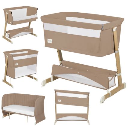 Lionelo - Vauvan 5-in-1-pinnasänky THOMI PLUS, beige/karamelli
