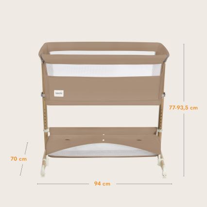 Lionelo - Vauvan 5-in-1-pinnasänky THOMI PLUS, beige/karamelli
