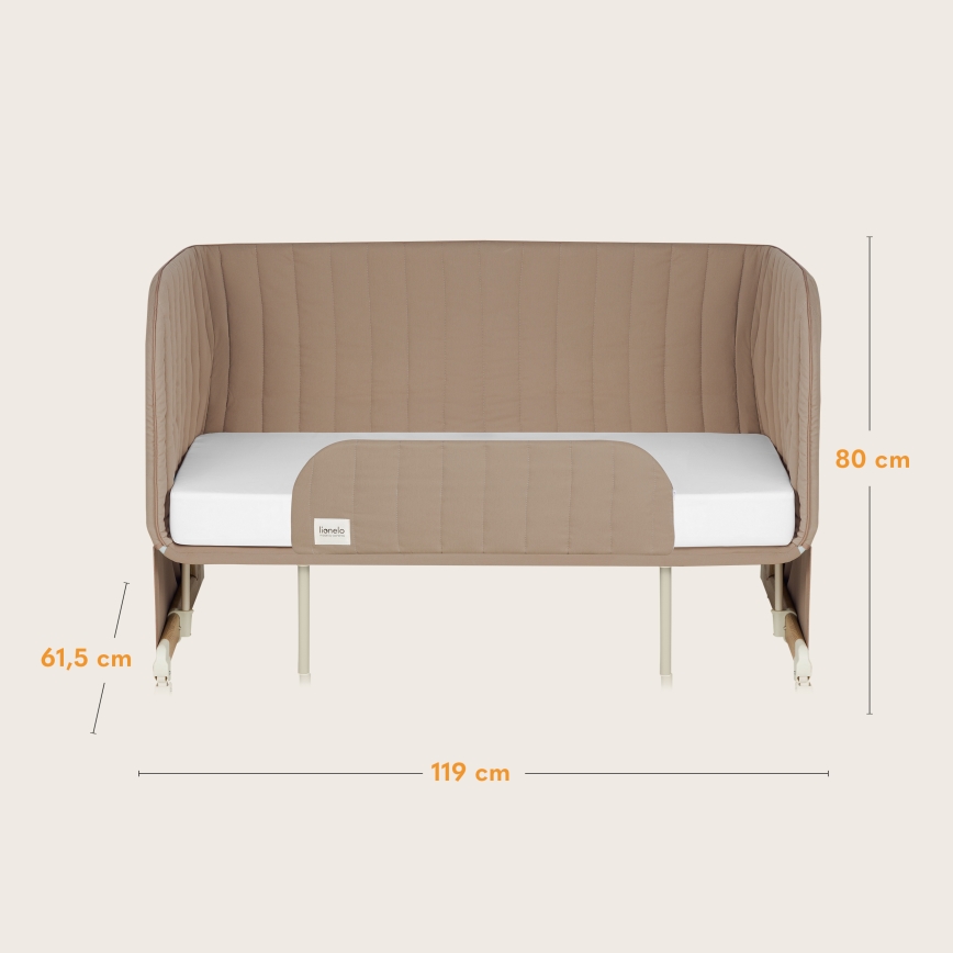 Lionelo - Vauvan 5-in-1-pinnasänky THOMI PLUS, beige/karamelli