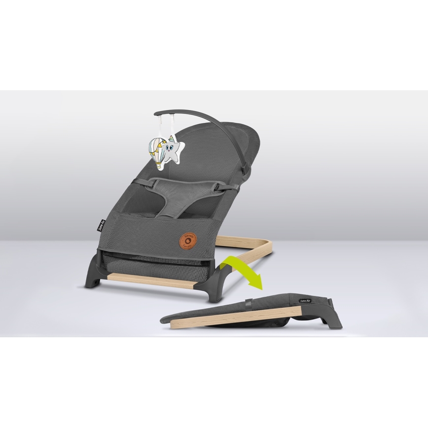 Lionelo - Vauvan keinu JUNE harmaa
