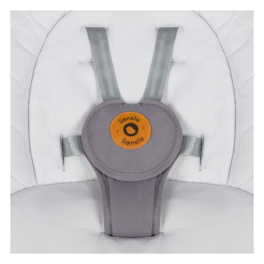 Lionelo - Vauvan keinu MELL Grey Stone melodialla, toimii 4xAA-paristoilla + kauko-ohjain