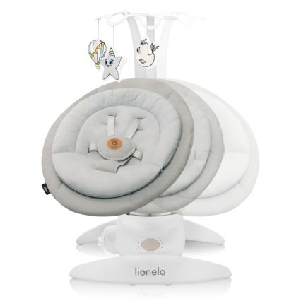 Lionelo - Vauvan keinu melodialla MELL Beige Sand 4xAA + kaukosäädin