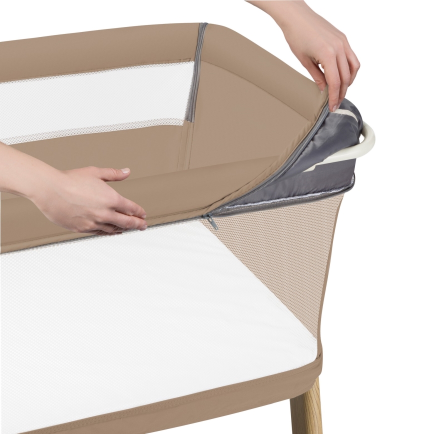 Lionelo - Vauvan pinnasänky 5-in-1 THOMI PLUS beige karamelli