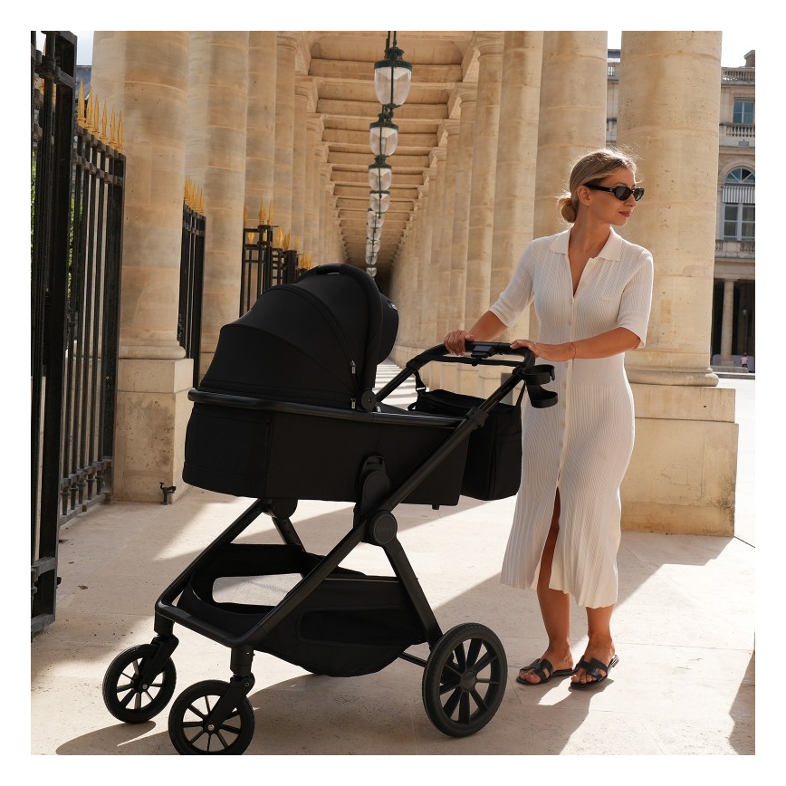 Lionelo - Yhdistelmävaunut 2-in-1 LAYLA Musta Onyx