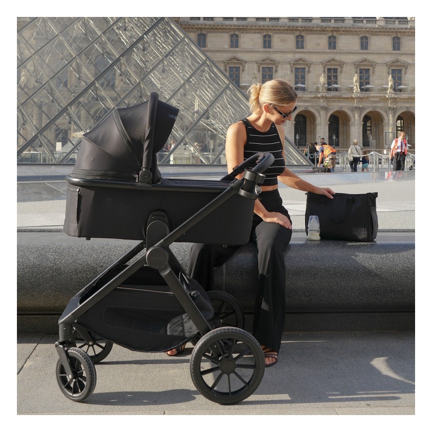 Lionelo - Yhdistelmävaunut 2-in-1 LAYLA Musta Onyx