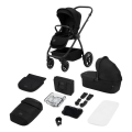 Lionelo - Yhdistelmävaunut 2-in-1 MERIL Black Onyx