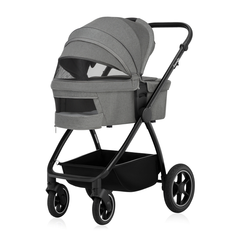 Lionelo - yhdistelmävaunut 2-in-1 MERIL Grey Stone
