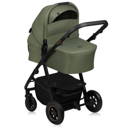 Lionelo - Yhdistelmävaunut 3-in-1 AMBER PLUS Green Forest