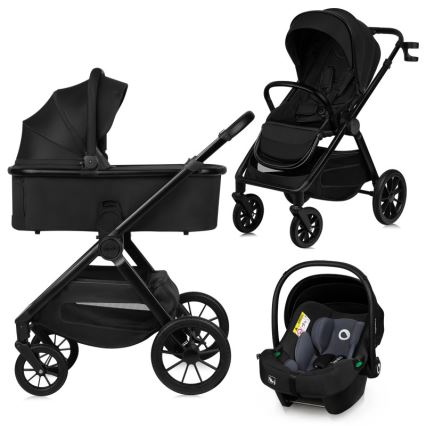 Lionelo - yhdistelmävaunut 3-in-1 LAYLA Musta Onyx