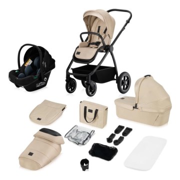 Lionelo - Yhdistelmävaunut 3-in-1 MERIL Beige Sand