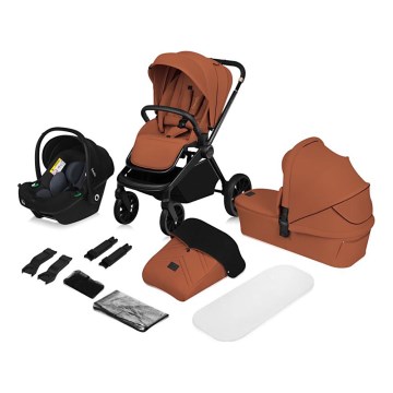 Lionelo - yhdistelmävaunut 3-in-1 MIKA PLUS Brown Rust