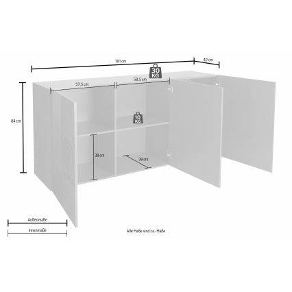 Lipasto ARIA sonoma-tammi