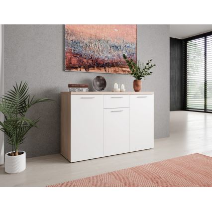 Lipasto BRUNO sonoma-tammi/valkoinen