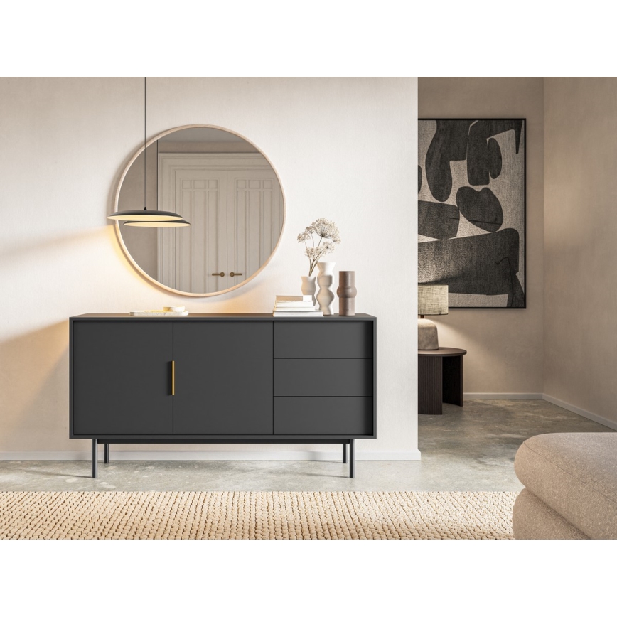 Lipasto ELI 154x82x39 cm musta